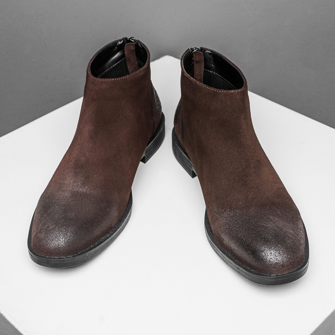 Bottines zippées Vicenza en daim véritable pour homme