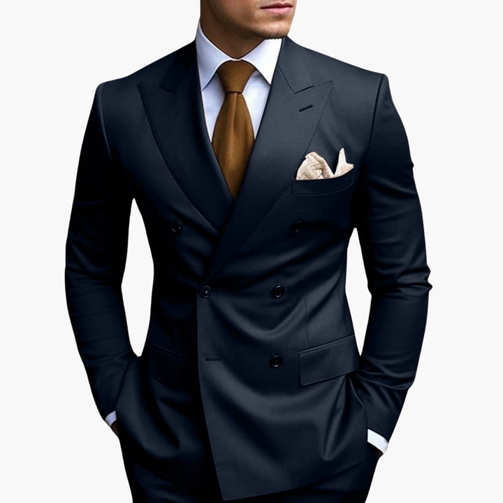 Costume homme croisé à six boutons – élégance classique