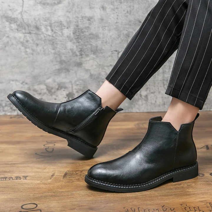 Chaussures montantes Etna Rosso en cuir véritable pour homme