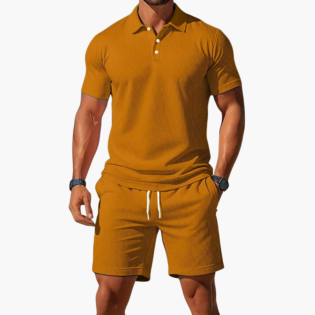 Ensemble polo et short homme – tenue d'été coordonnée