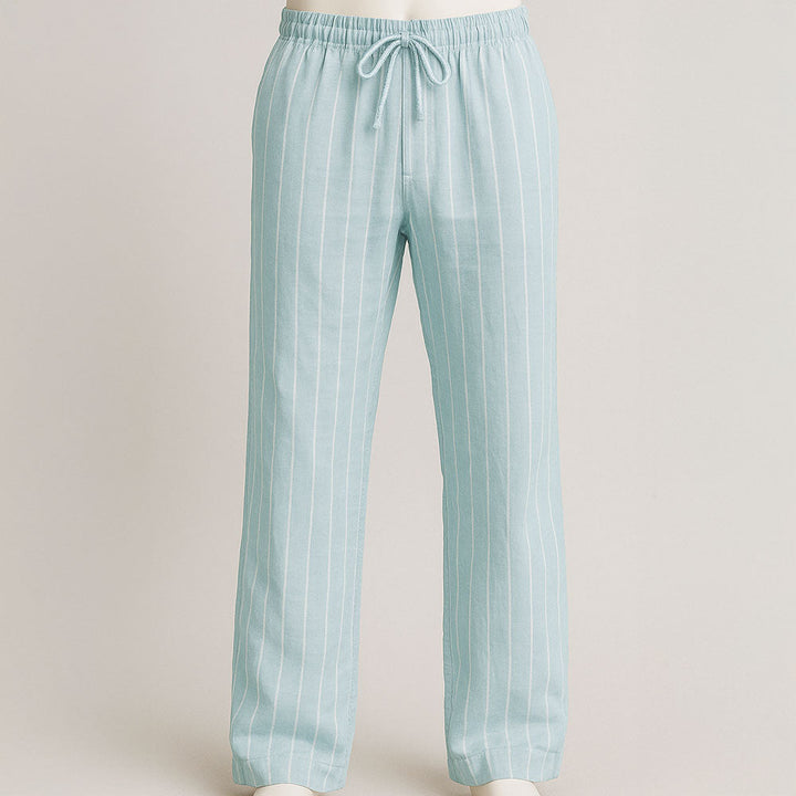 Pantalon en lin homme à rayures – léger et respirant