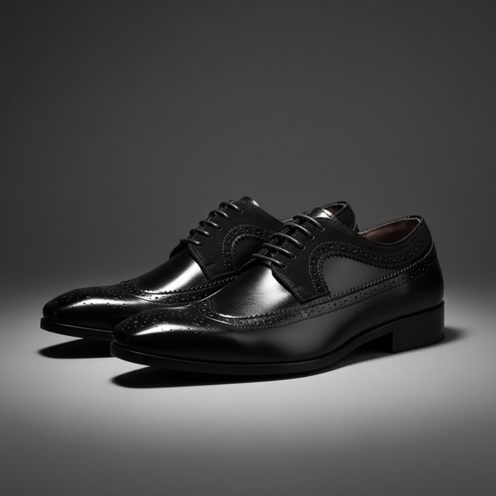 Chaussures brogue Ember-15 – charme classique, finition brillante