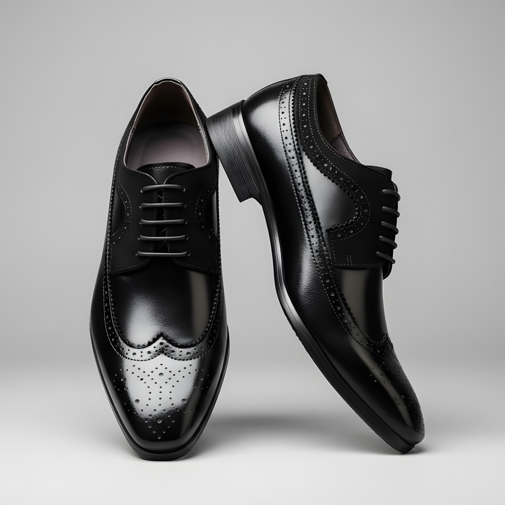 Chaussures brogue Ember-15 – charme classique, finition brillante