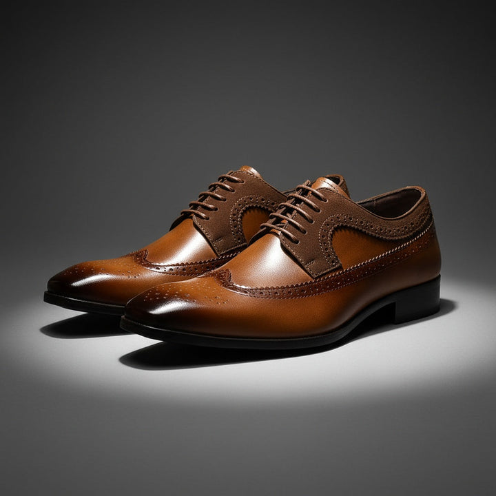 Chaussures brogue Ember-15 – charme classique, finition brillante