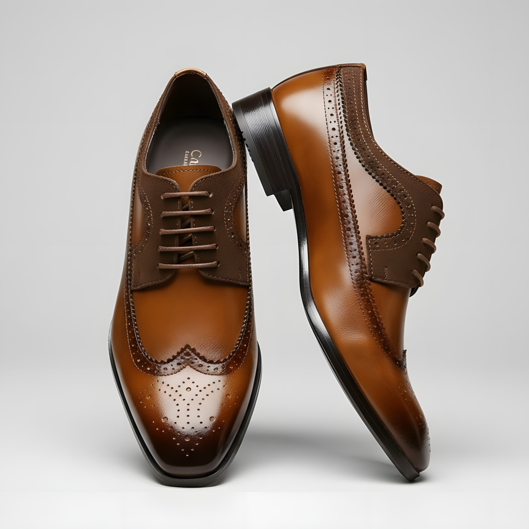 Chaussures brogue Ember-15 – charme classique, finition brillante