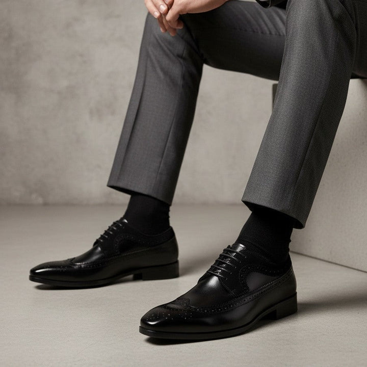 Chaussures brogue Ember-15 – charme classique, finition brillante