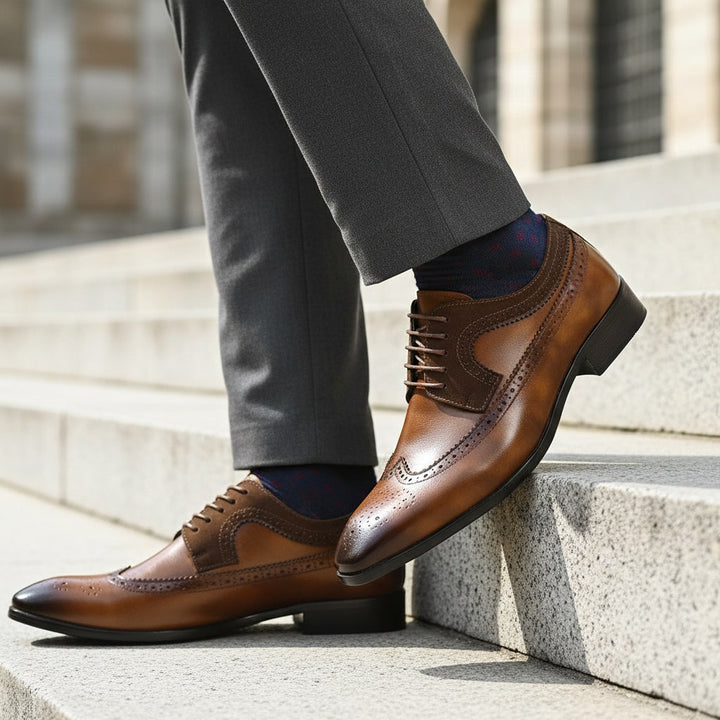 Chaussures brogue Ember-15 – charme classique, finition brillante