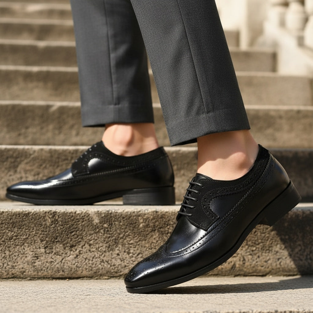 Chaussures brogue Ember-15 – charme classique, finition brillante