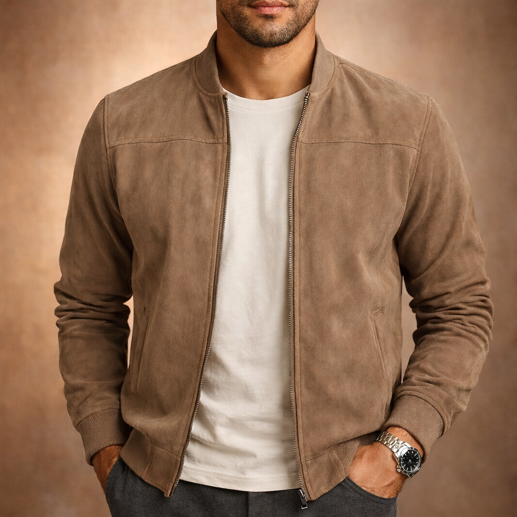 Bombers homme effet daim – veste légère smart casual