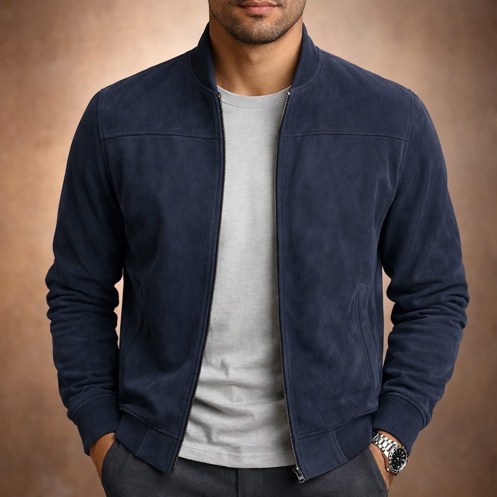 Bombers homme effet daim – veste légère smart casual