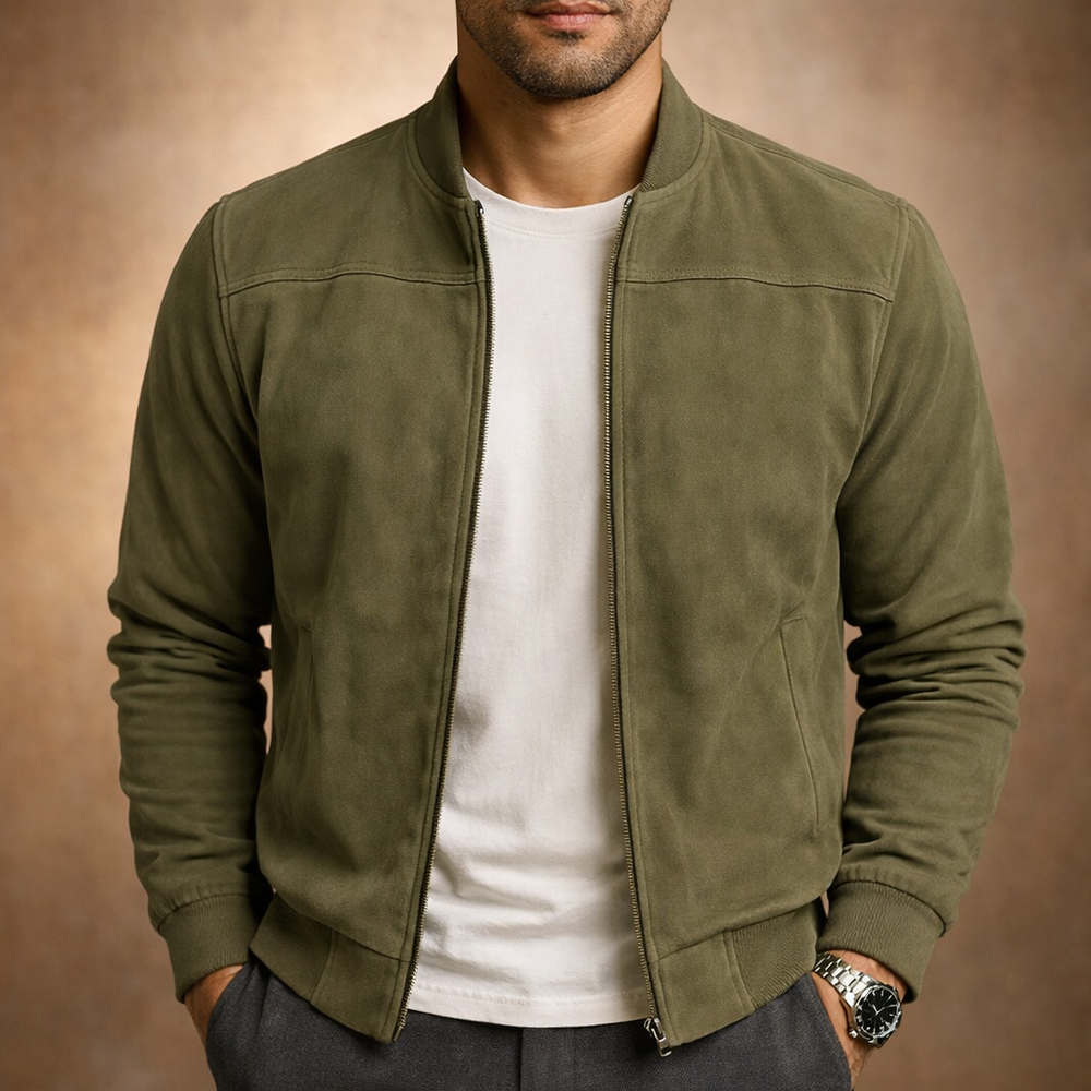 Bombers homme effet daim – veste légère smart casual