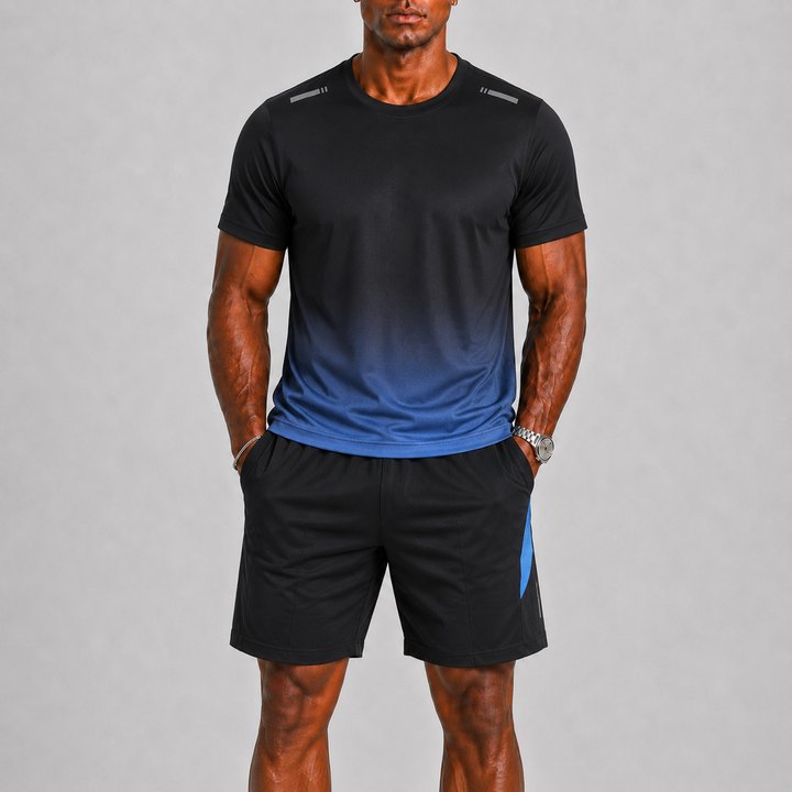 Ensemble sport homme t-shirt et short – tissu respirant