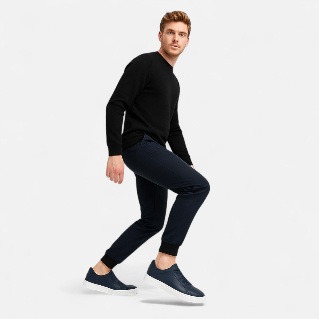 Baskets homme sans lacets en cuir véritable – profil épuré