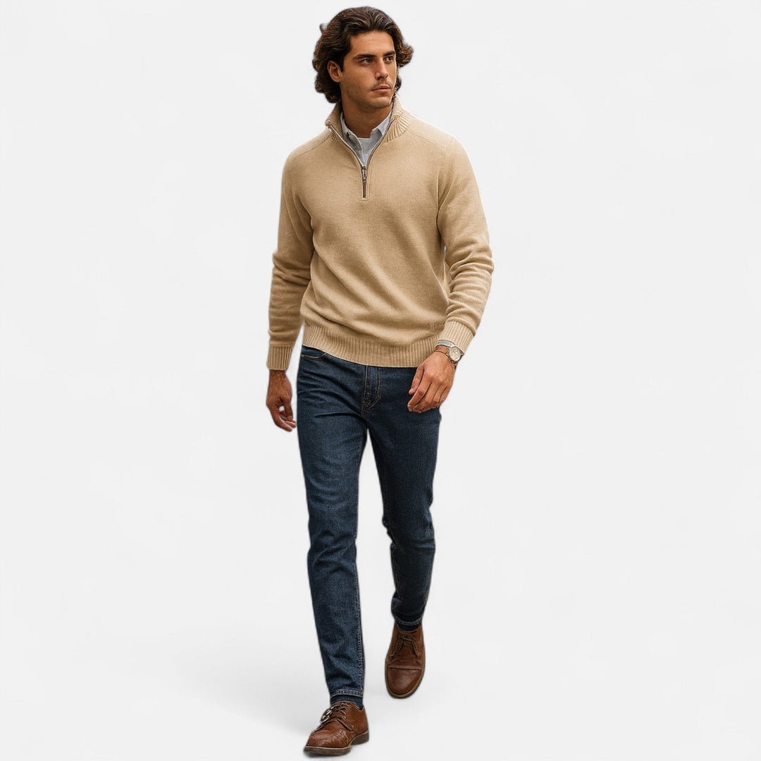 Cardigan zippé homme en cachemire – douceur premium