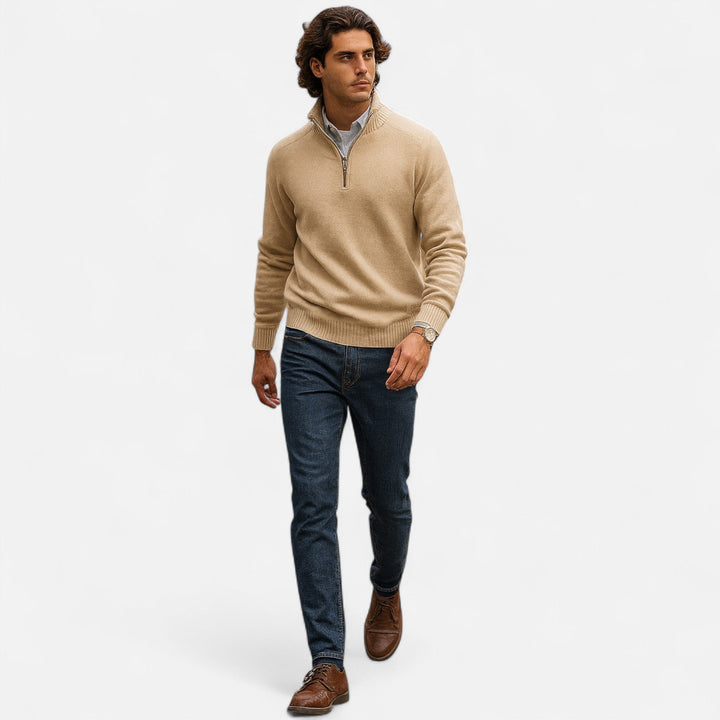 Cardigan zippé homme en cachemire – douceur premium