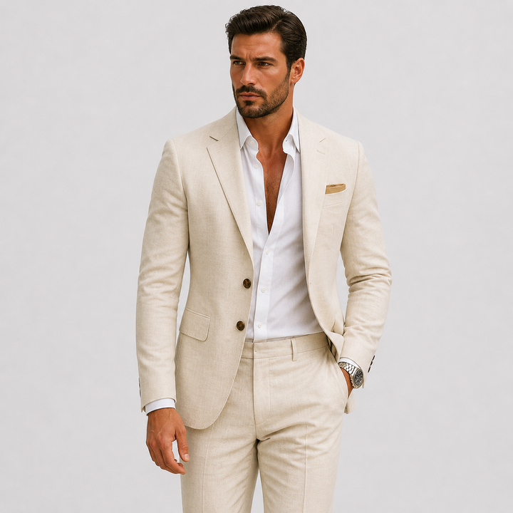 Costume en lin homme coupe slim – léger et respirant pour l'été