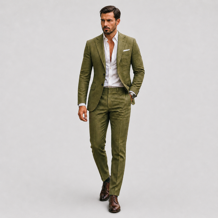 Costume en lin homme coupe slim – léger et respirant pour l'été