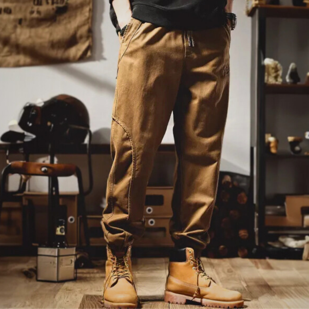 Pantalon cargo Aaron homme en coton léger – jambe fuselée