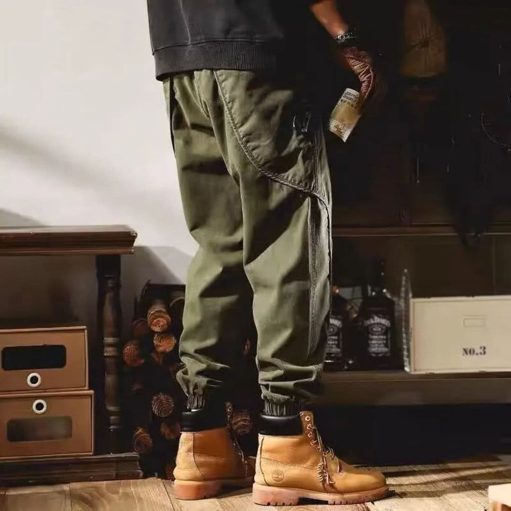 Pantalon cargo Aaron homme en coton léger – jambe fuselée