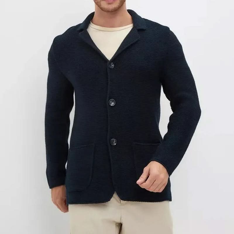 Cardigan homme Lorenzo en maille – col rabattu et boutonnage