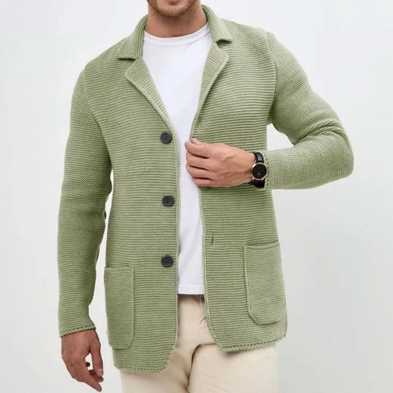 Cardigan homme Lorenzo en maille – col rabattu et boutonnage