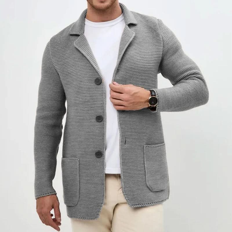 Cardigan homme Lorenzo en maille – col rabattu et boutonnage