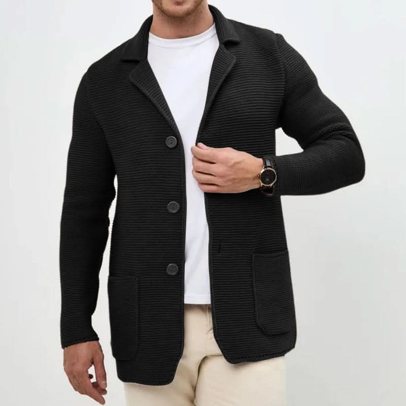 Cardigan homme Lorenzo en maille – col rabattu et boutonnage