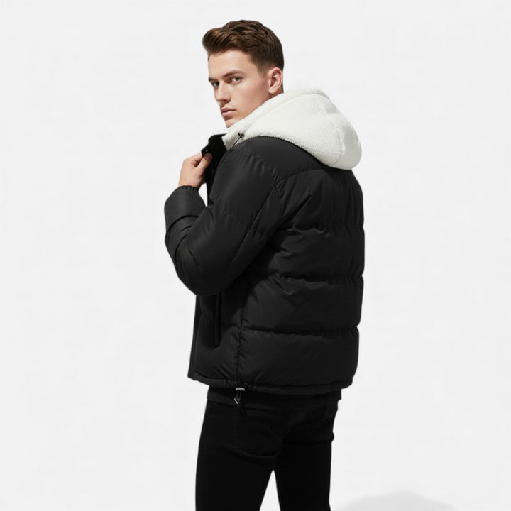 Manteau homme en coton doublé polaire – chaleur douce d'hiver