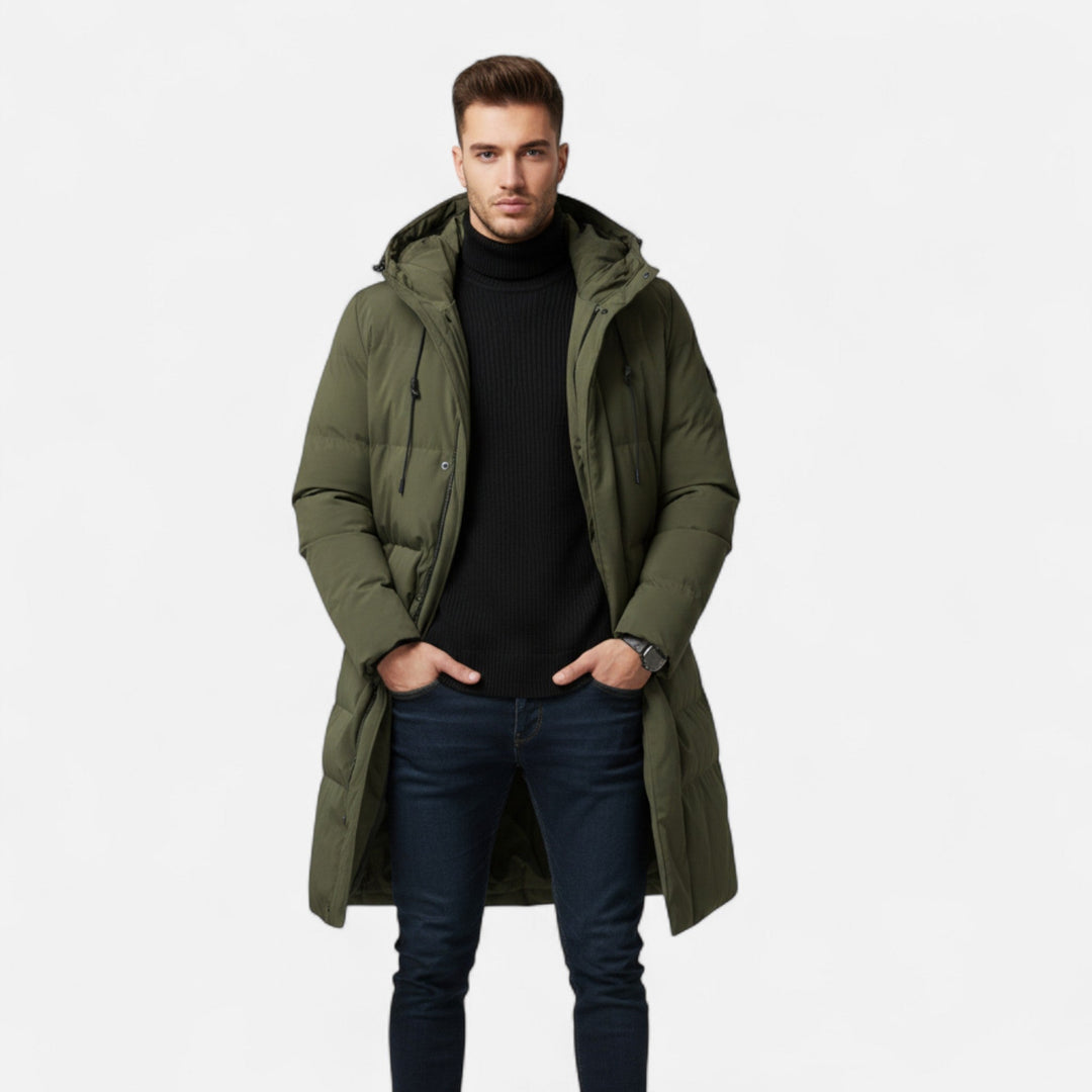 Veste d'hiver homme à capuche – chaleur légère et structurée