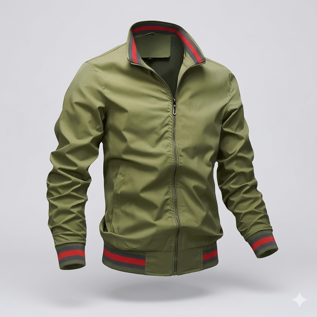 Veste d'été légère homme – zip et col montant respirant