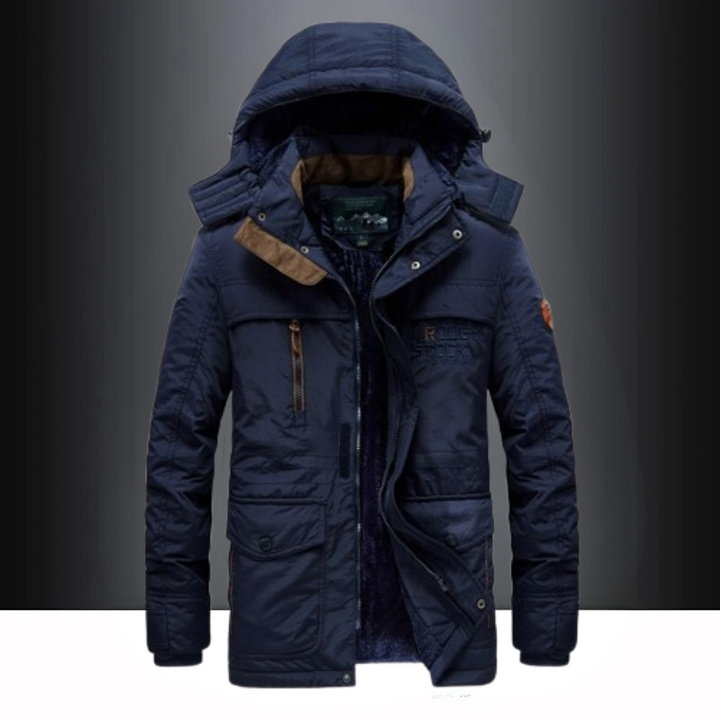 Veste matelassée homme à capuche amovible – finition déperlante