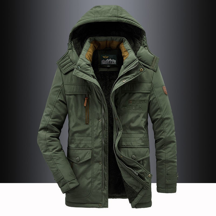 Veste matelassée homme à capuche amovible – finition déperlante