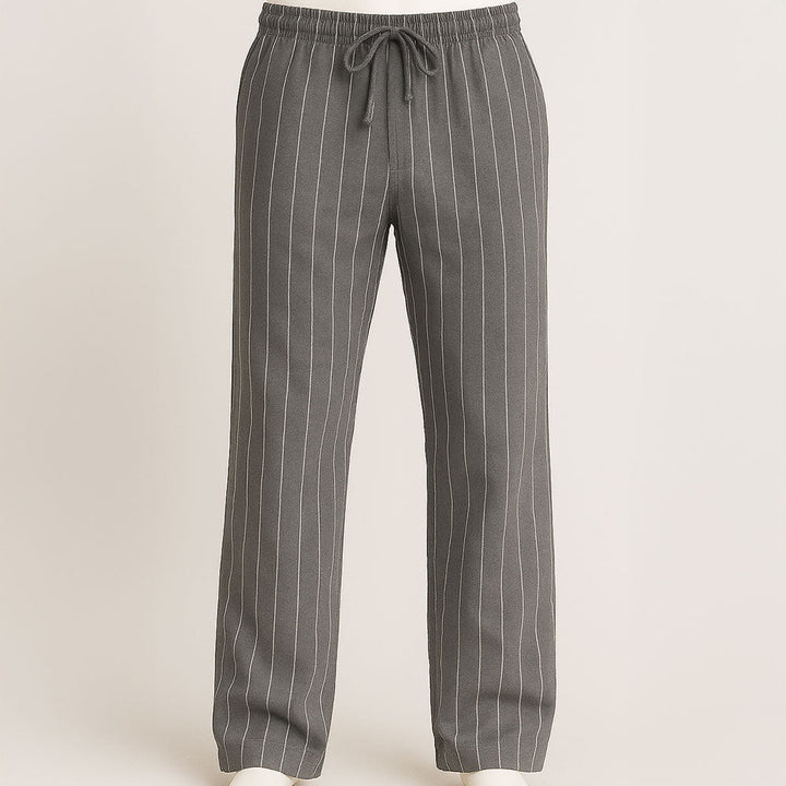 Pantalon en lin homme à rayures – léger et respirant