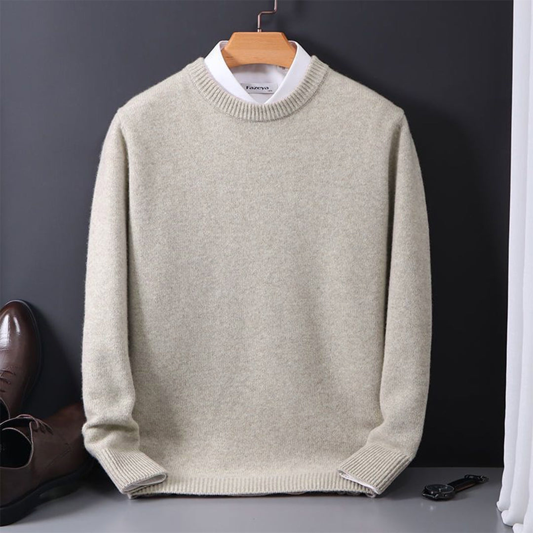 Pull homme col rond en maille – élégant bureau et loisirs