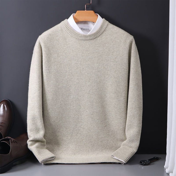 Pull homme col rond en maille – élégant bureau et loisirs