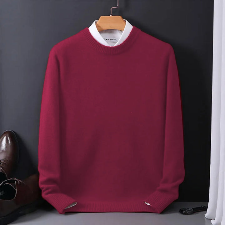 Pull homme col rond en maille – élégant bureau et loisirs