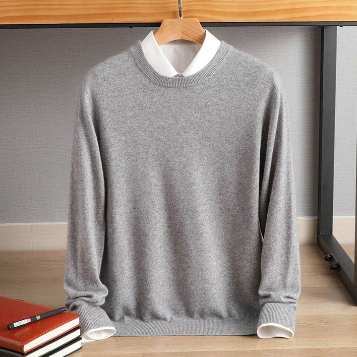 Pull homme col rond en maille – élégant bureau et loisirs