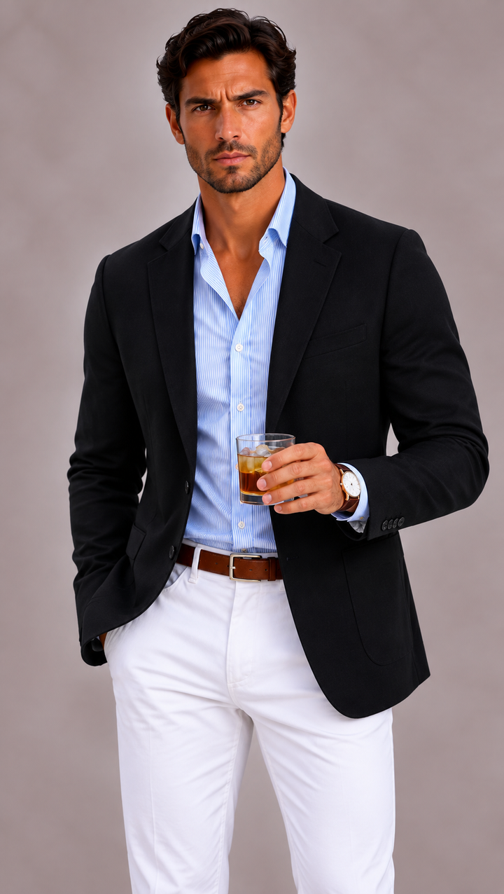 Blazer homme en maille, veste souple smart casual