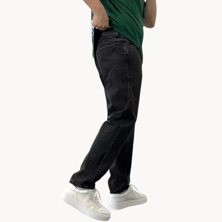 Jean homme coupe droite délavage clair – denim cinq poches