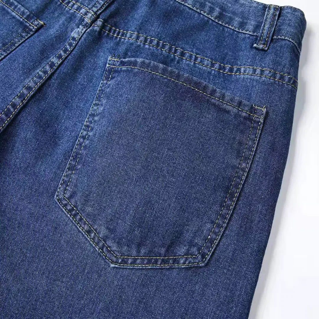 Jean homme coupe droite délavage clair – denim cinq poches