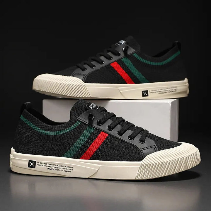Baskets minimalistes homme à bande rétro – col souple