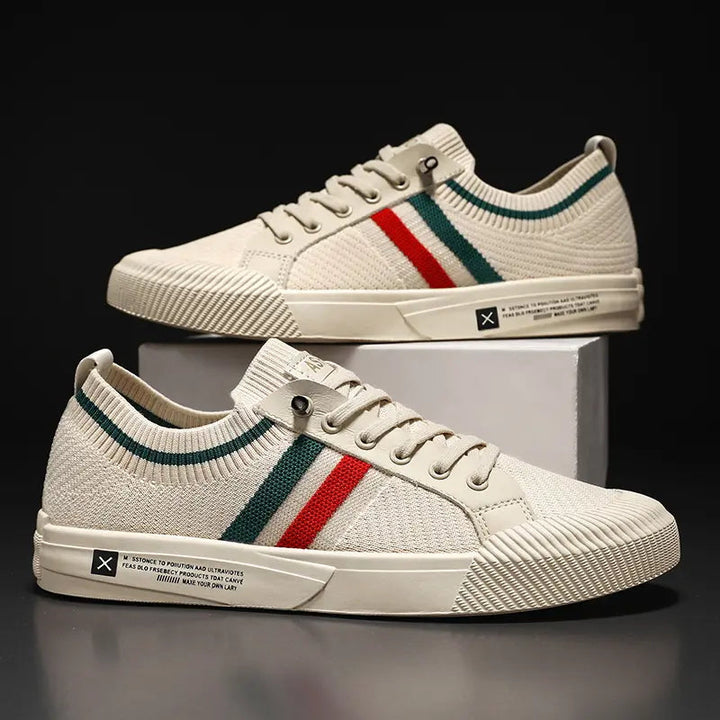 Baskets minimalistes homme à bande rétro – col souple