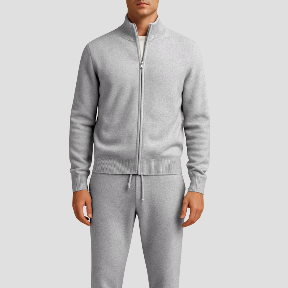 Ensemble homme en laine mérinos – veste zippée et pantalon