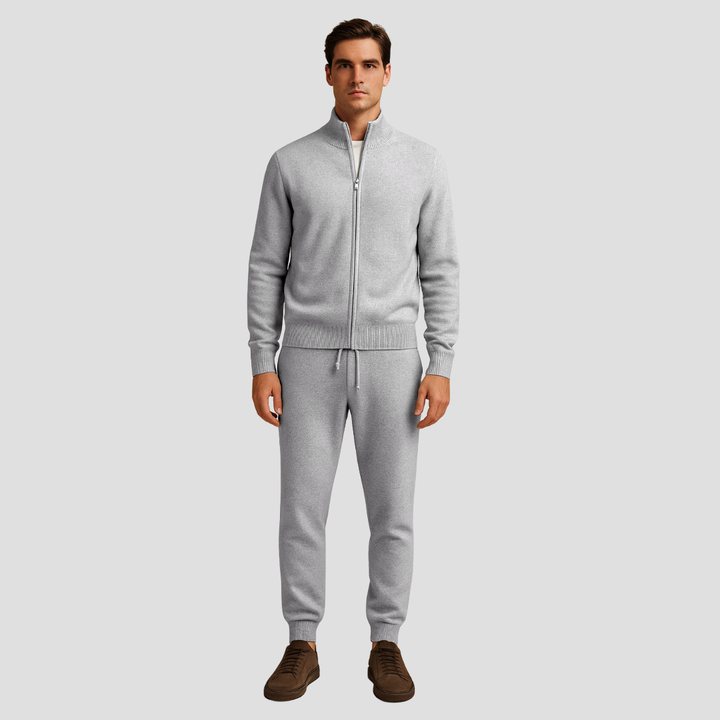 Ensemble homme en laine mérinos – veste zippée et pantalon
