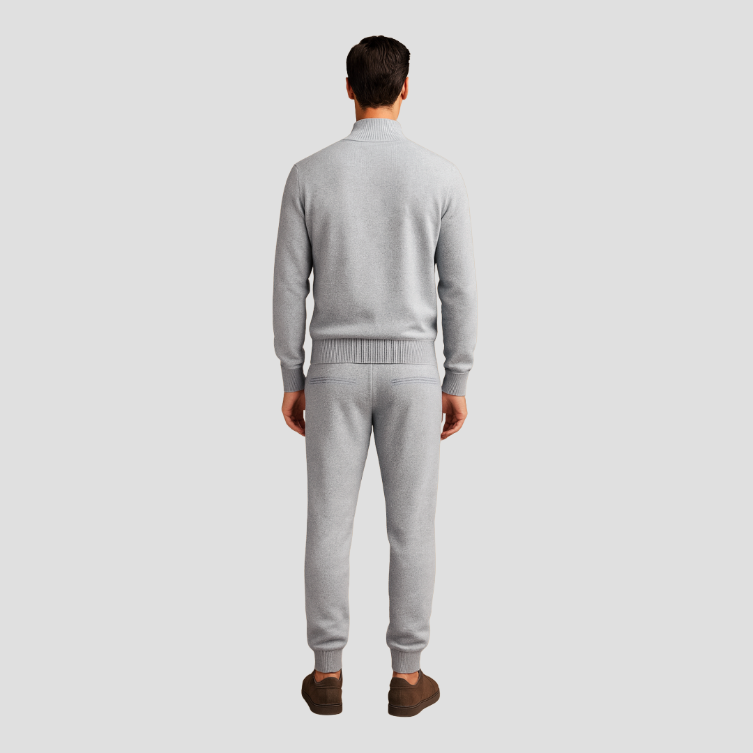 Ensemble homme en laine mérinos – veste zippée et pantalon