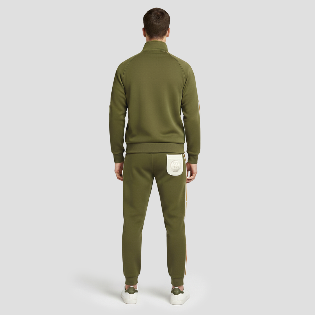Survêtement homme à rayures contrastées – tissu respirant