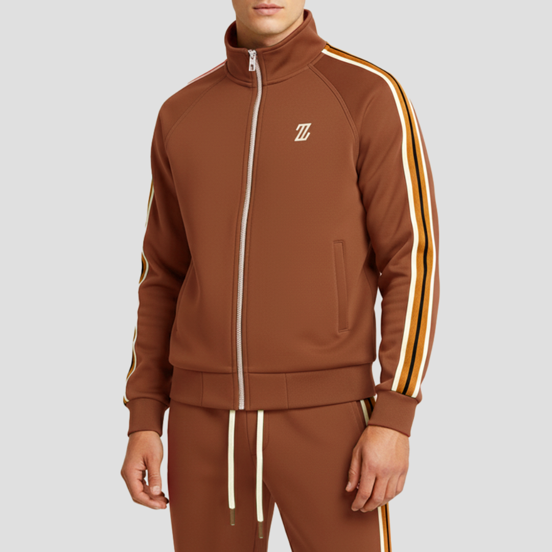 Survêtement homme à rayures contrastées – tissu respirant