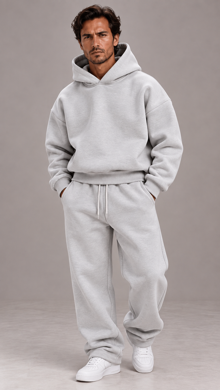 Survêtement oversize homme, hoodie et pantalon assortis
