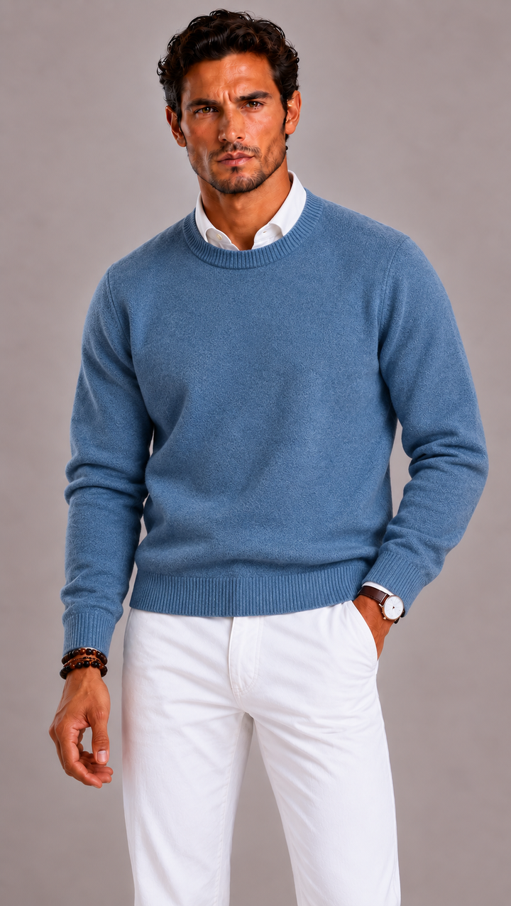 Pull homme en cachemire premium, chaleur légère et élégance