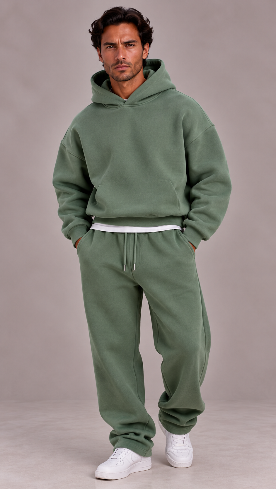 Survêtement oversize homme, hoodie et pantalon assortis